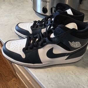 Nike Jordan 1 Black, Blue and White Sneakers Iconic Style